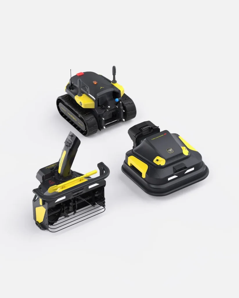 Yarbo Mower Pro и шнековый снегоотбрасыватель