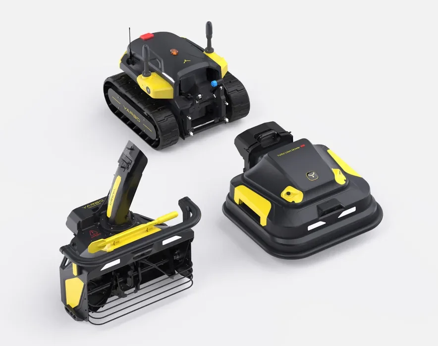 Yarbo Mower Pro и шнековый снегоотбрасыватель